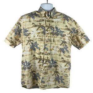 Munsingwear‎ Men's Tropical Palm Print 100% Cotton Casual Shirt, Size M
